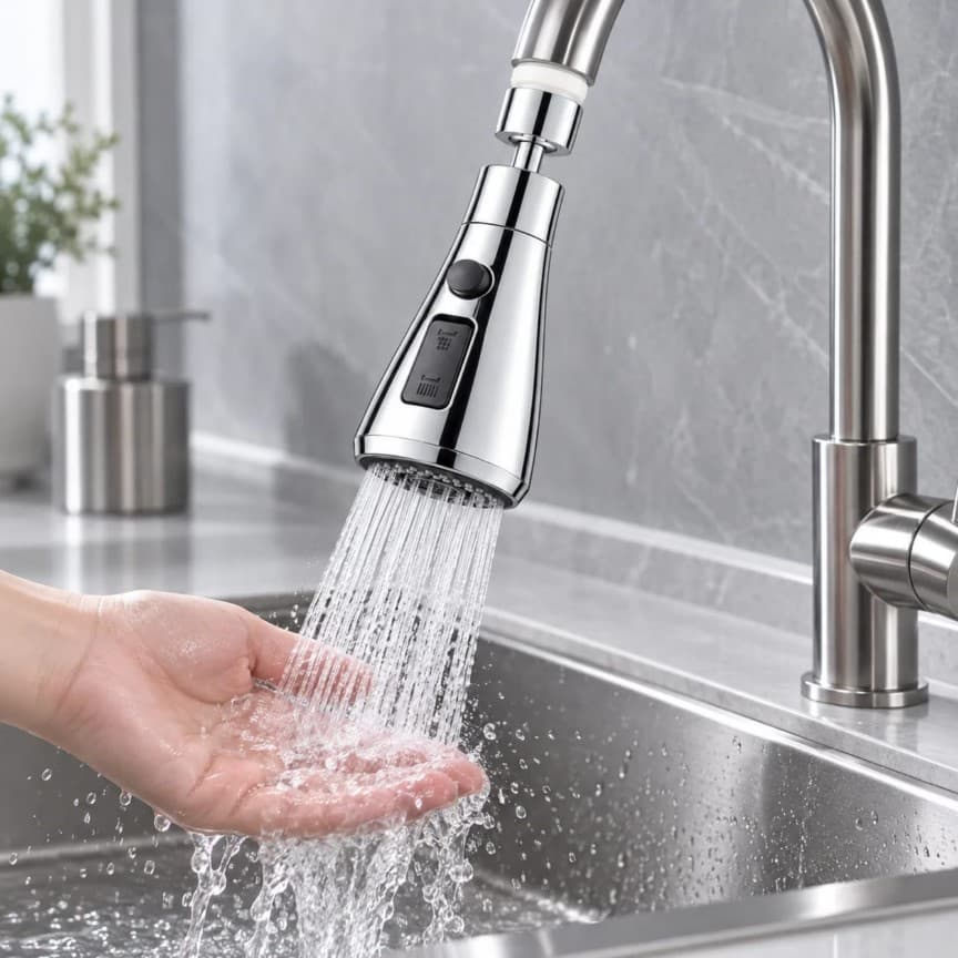 360° Swivel Faucet Aerator – Dual-Mode Spray