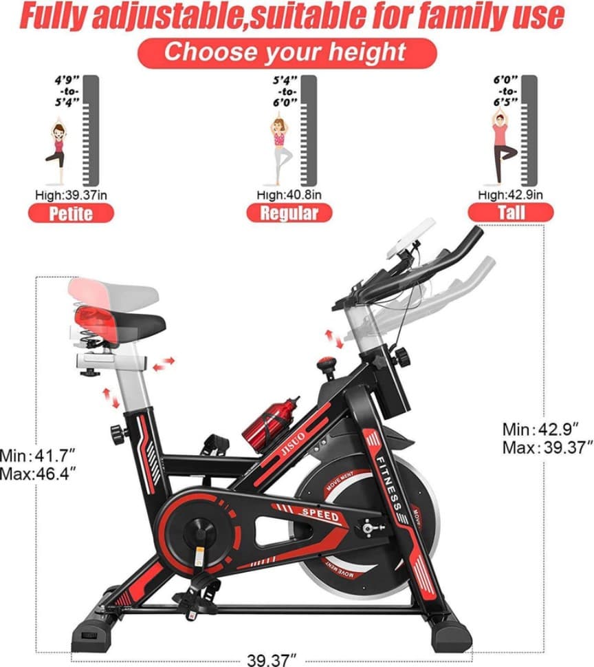 Indoor Magnetic Exercise Bike for Home Workouts - Large Size 6 Kg FlyWheel 2