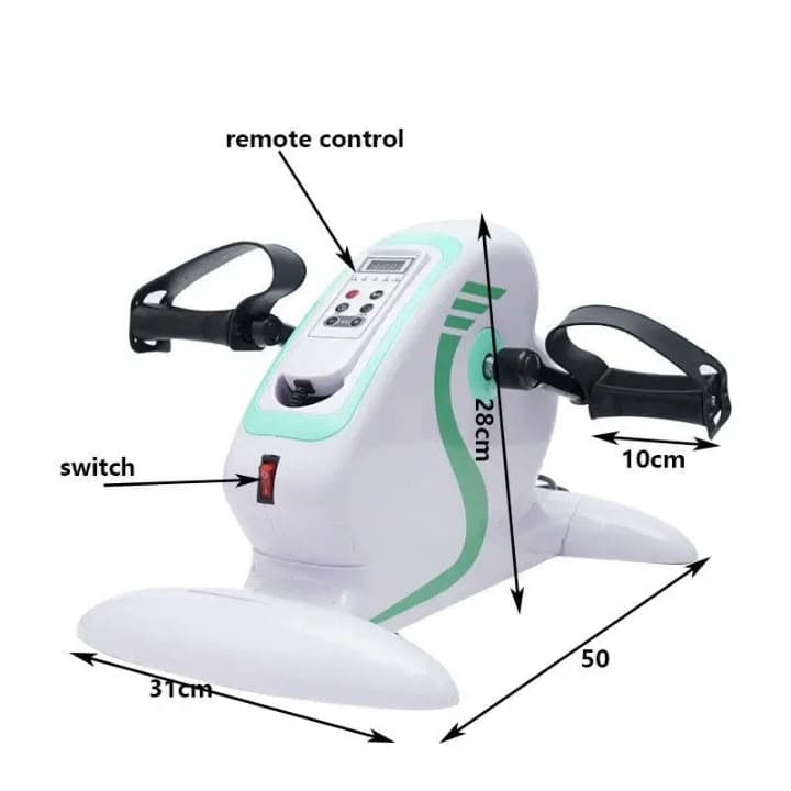 Electric Pedal Exerciser with Incline Stand & Leg Supports 2