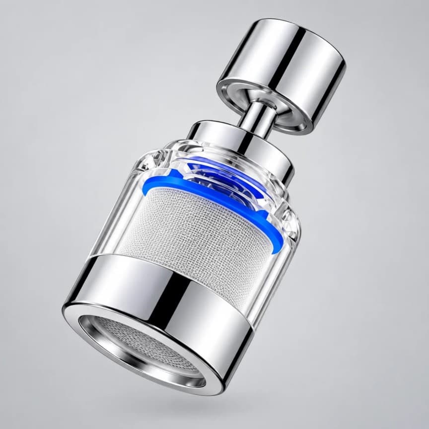 360° Swivel Faucet Water Filter Aerator – 316L Stainless Steel