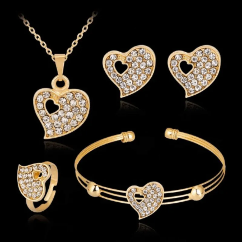 Crystal Hollow Heart Set