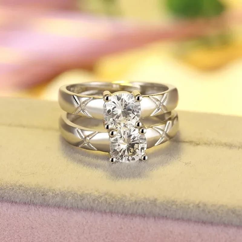 Crystal X Couple Rings