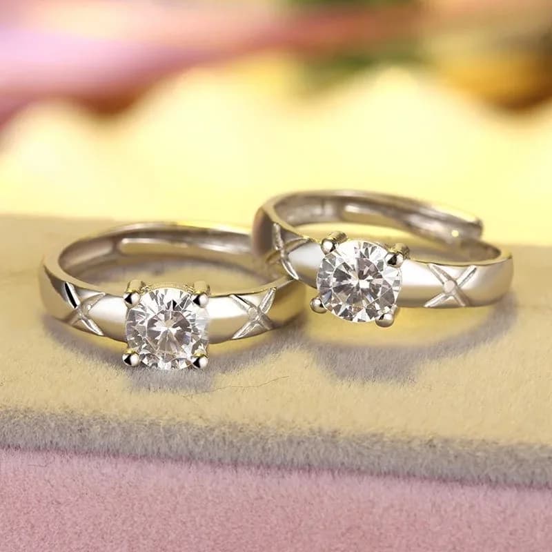 Crystal X Couple Rings
