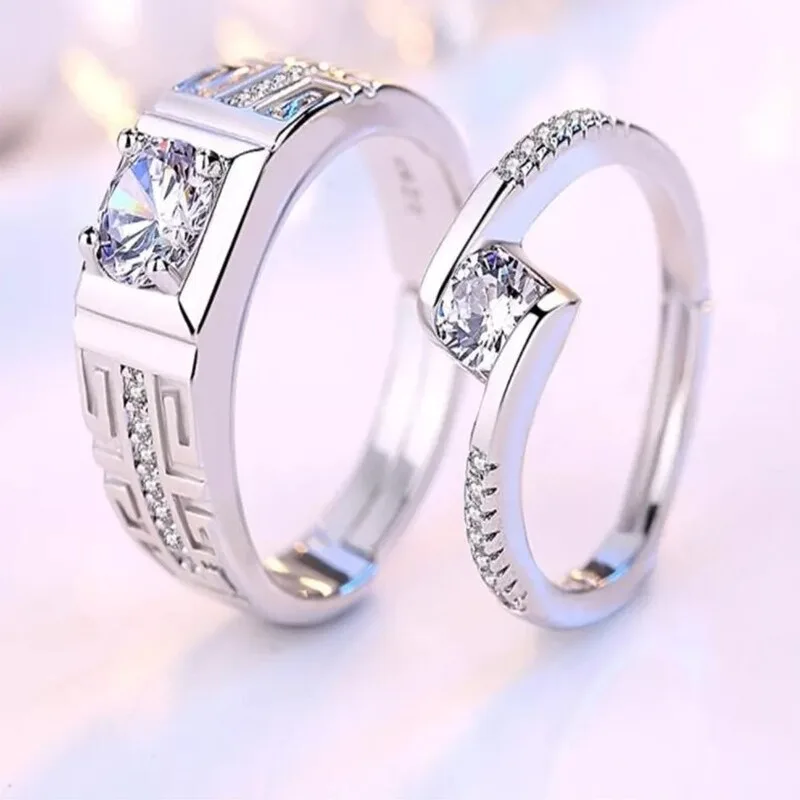 Diamond Square Couple Rings