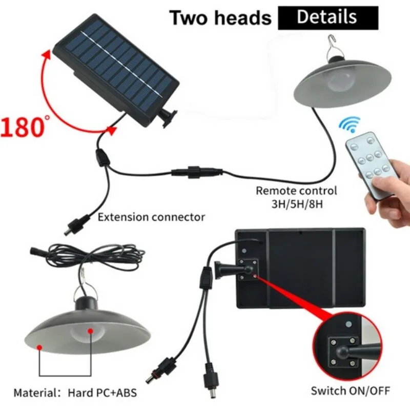 Double Head Waterproof Solar Lamps