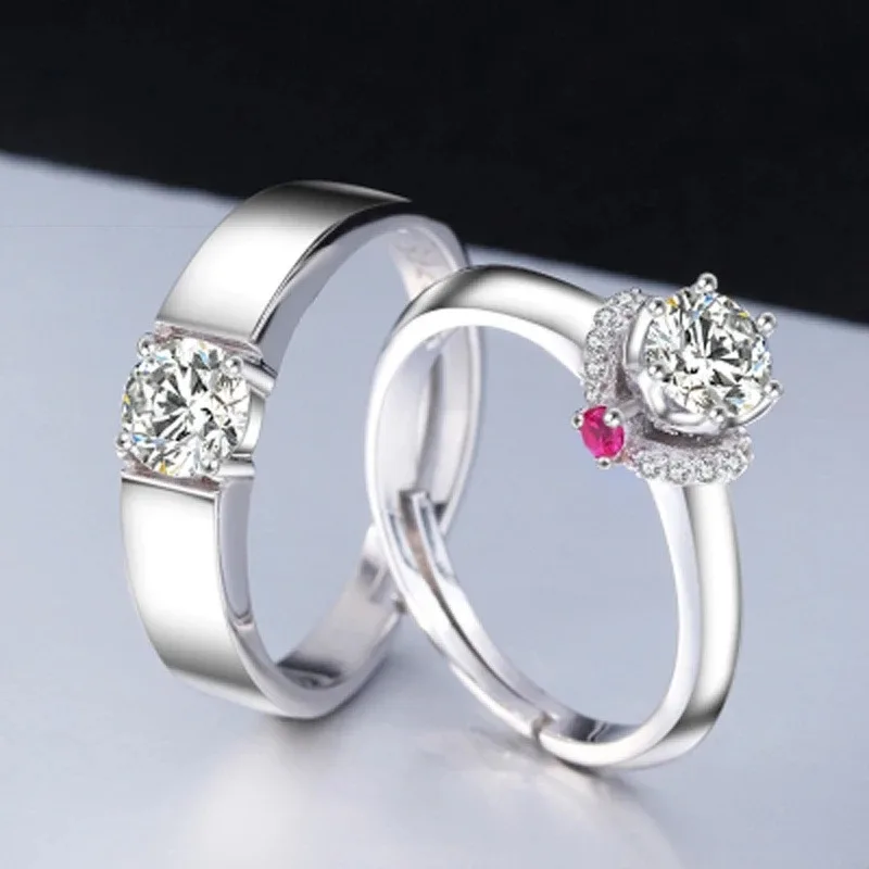 Elegant Flower Couple Rings