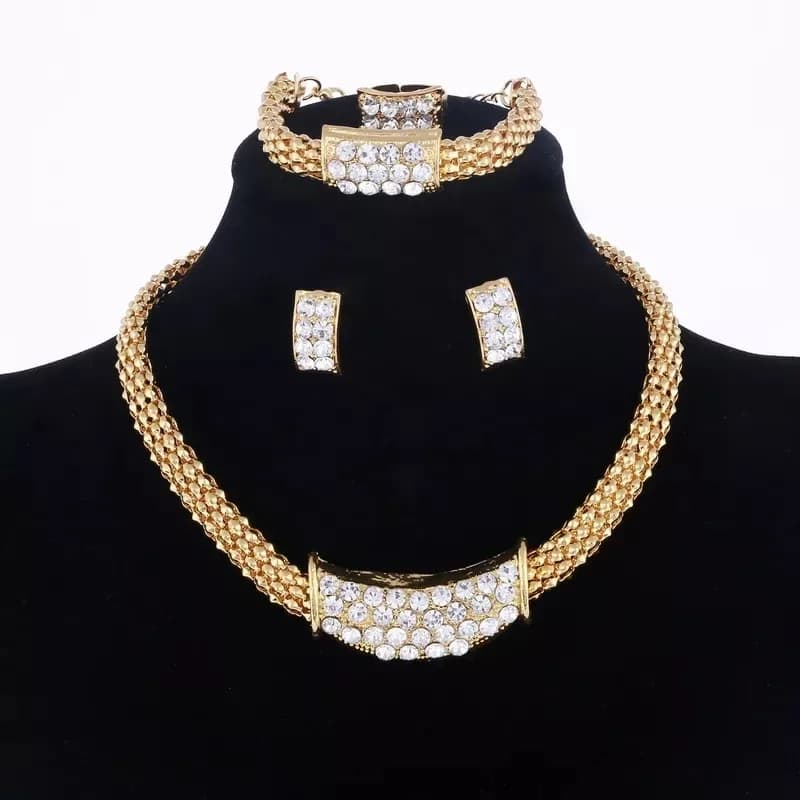 Hot Crystal Vintage Bridal Set
