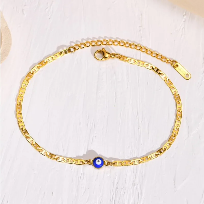 Gold Anklet Blue Eye
