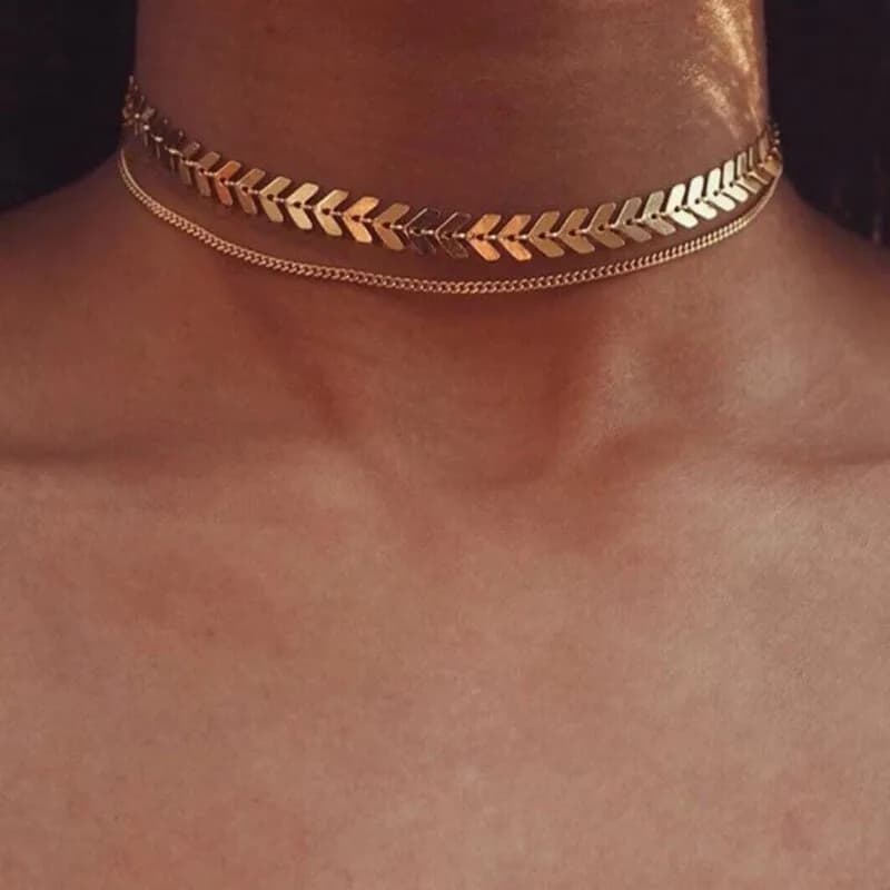 Gold Wheat Necklace