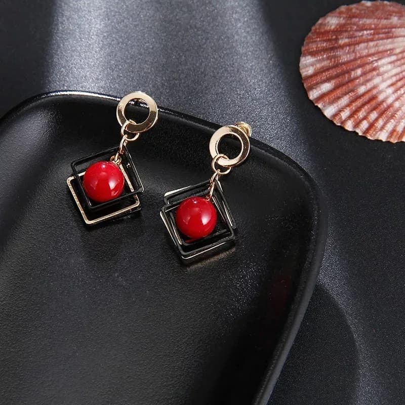 Gothic Cherry Beads Earrings