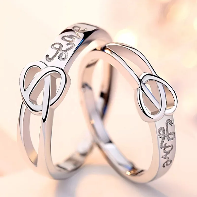 Love Bow Couple Rings