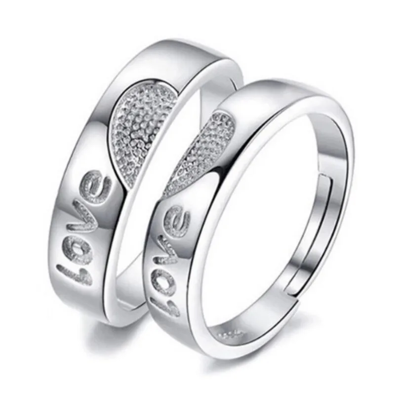 Love Heart Couple Rings