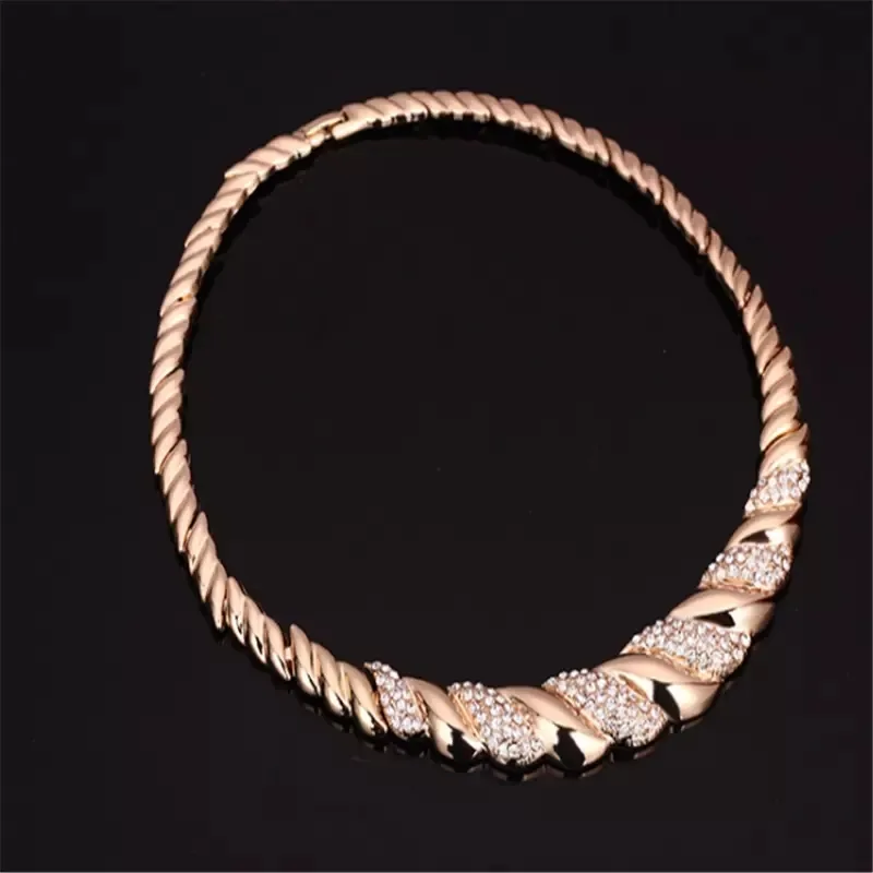 Luxury Twisted Rose Gold Set