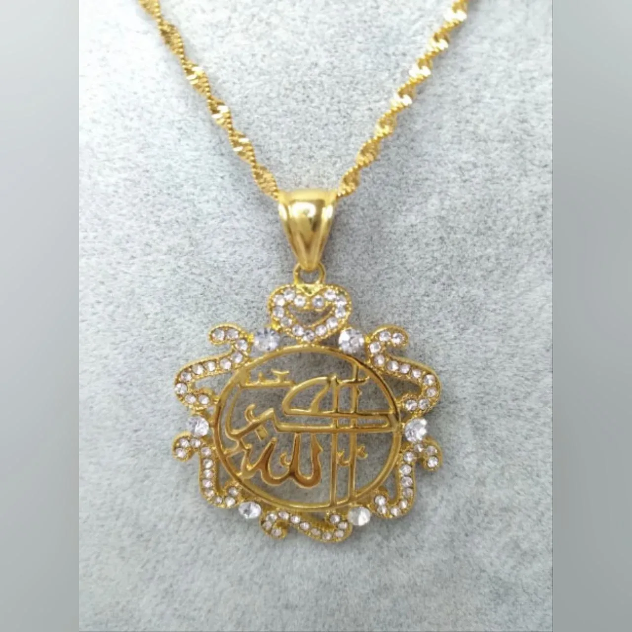 Rhinestone Allah Akbar Necklace