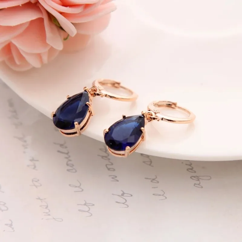 Royal Drop Zircon Earrings