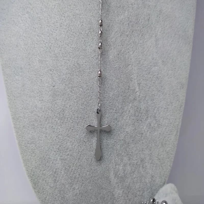 Silver Rosary With Bracelet