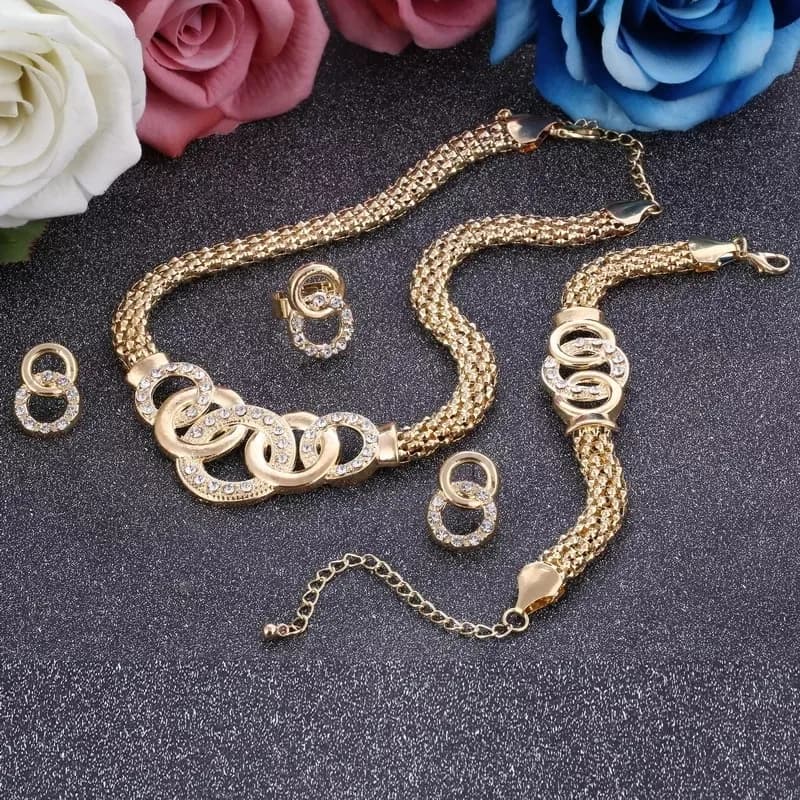 Vintage Crystal Handcuffs Set