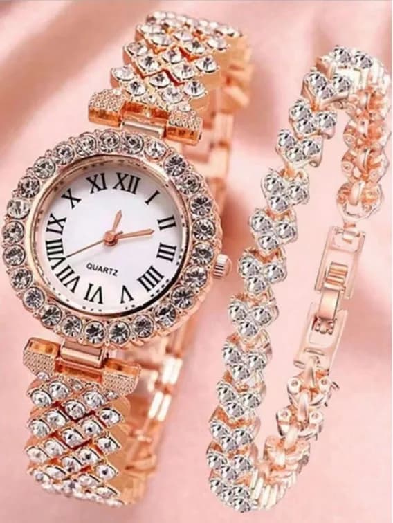 Crystal Rhinestone Watch Set