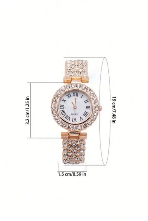 Crystal Rhinestone Watch Set