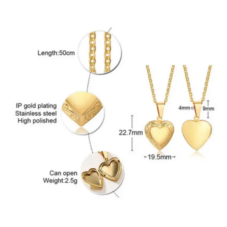 Openable Heart Necklace