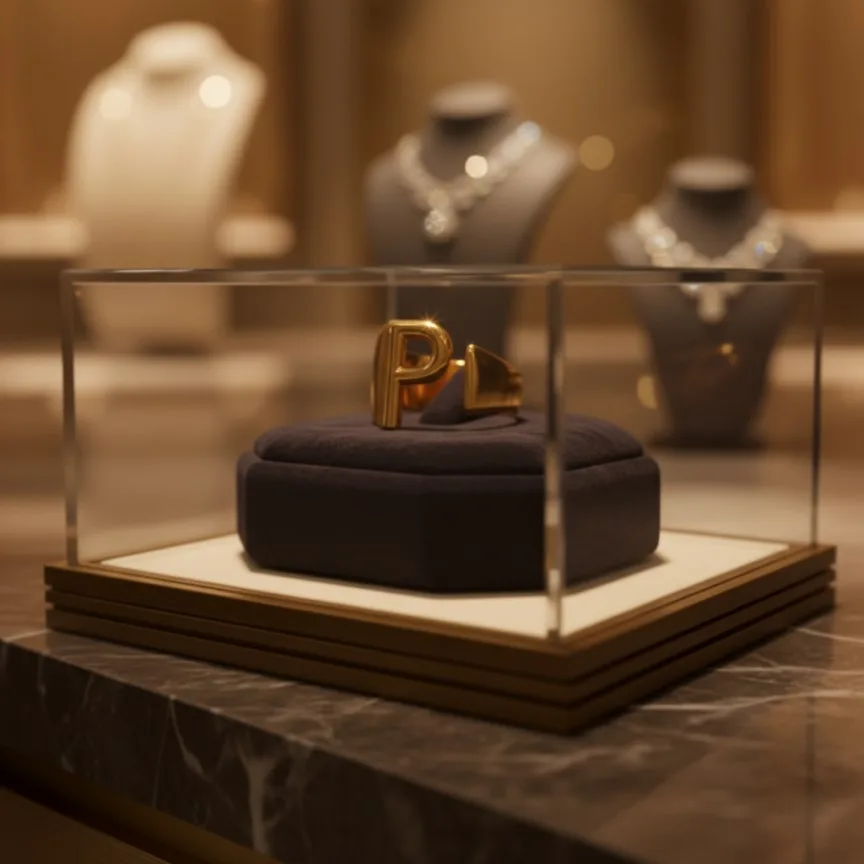 Trendy Initial Ring