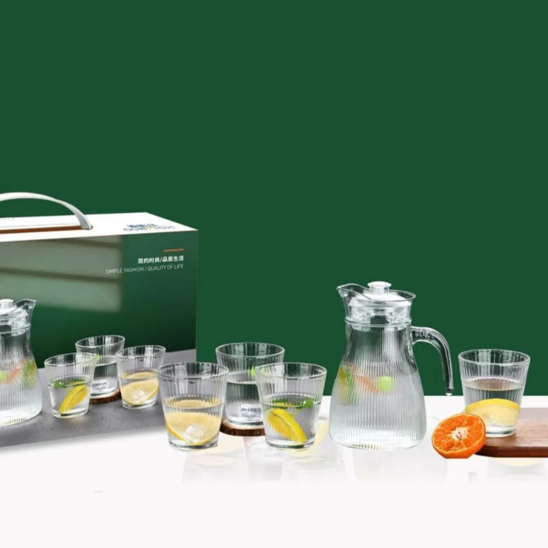 Elegant Glass Drinking Set