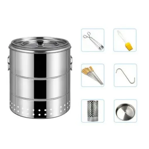 Smokeless BBQ Grill Barrel Stove