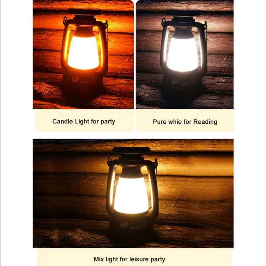 Vintage-Style LED Camping Lantern