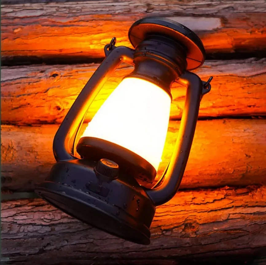 Vintage-Style LED Camping Lantern