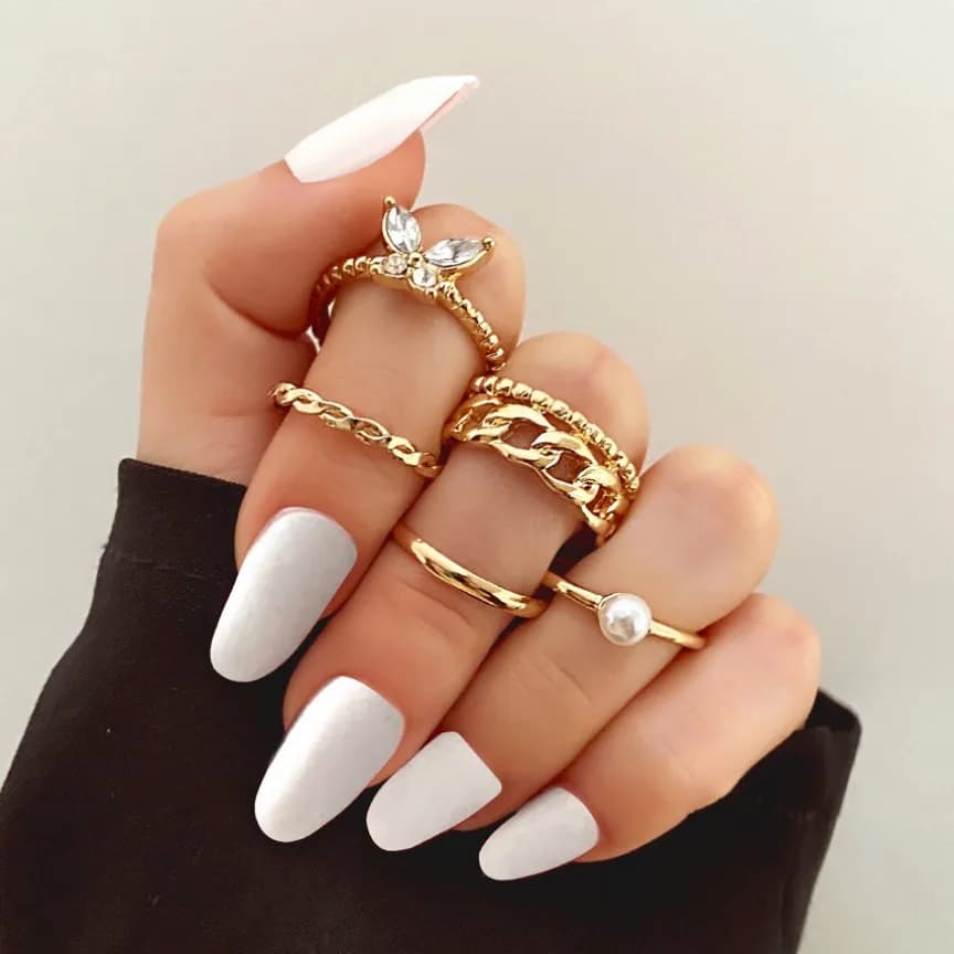 Golden Elegance Ring Set