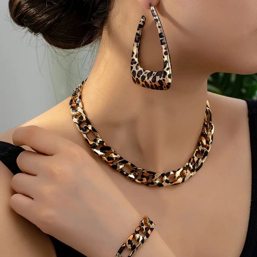 Leopard Statement Jewellery Set
