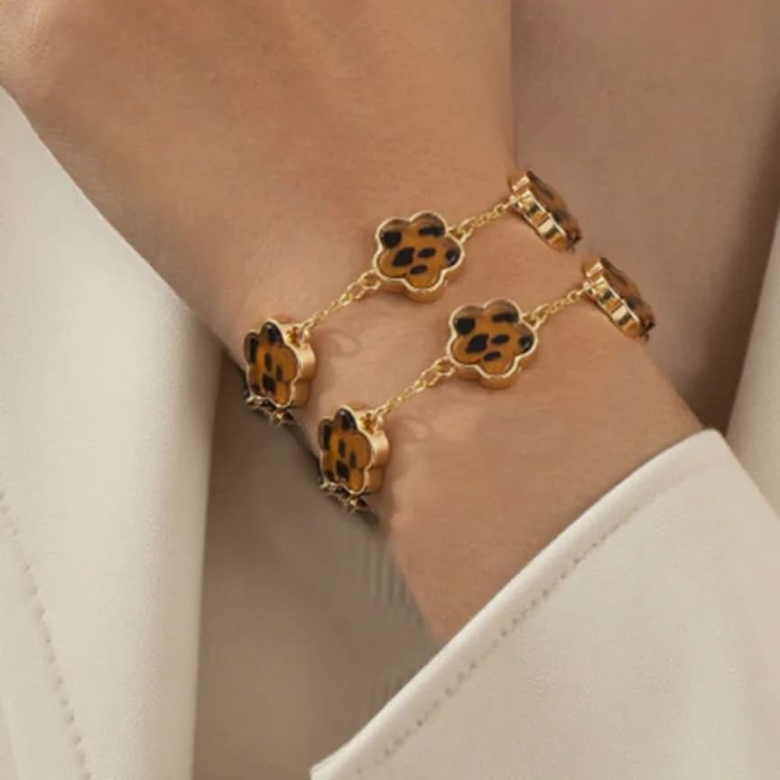 Wild Bloom Leopard Bracelet