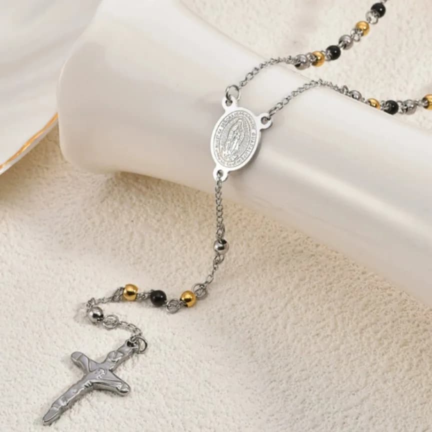 New Design Rosary Necklace With Cross