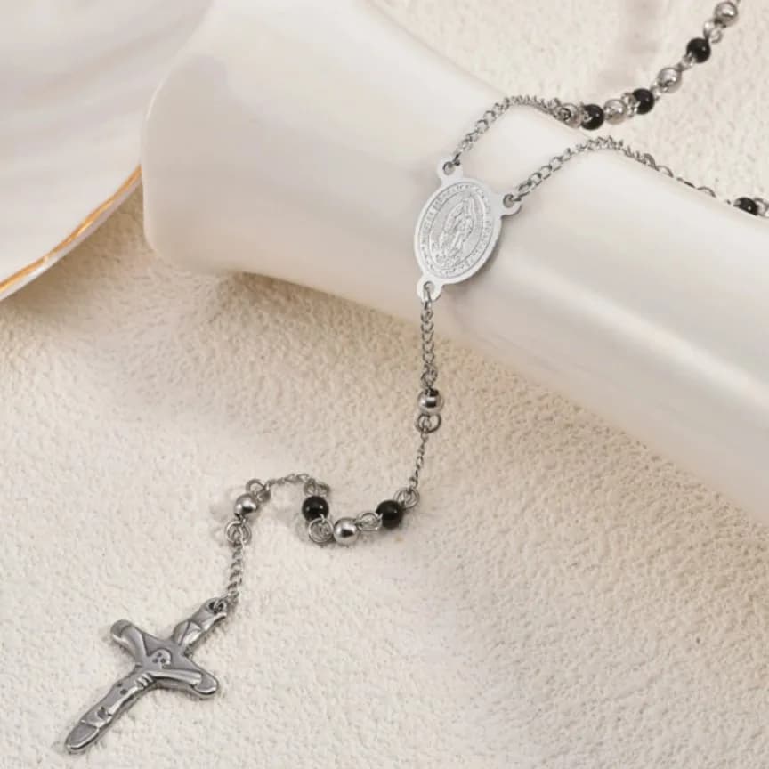 New Design Rosary Necklace With Cross