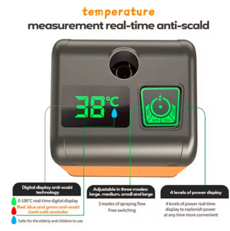 Portable Camping Shower with Pump – 4800mAh Rechargeable