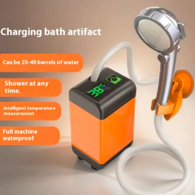 Portable Camping Shower with Pump – 4800mAh Rechargeable