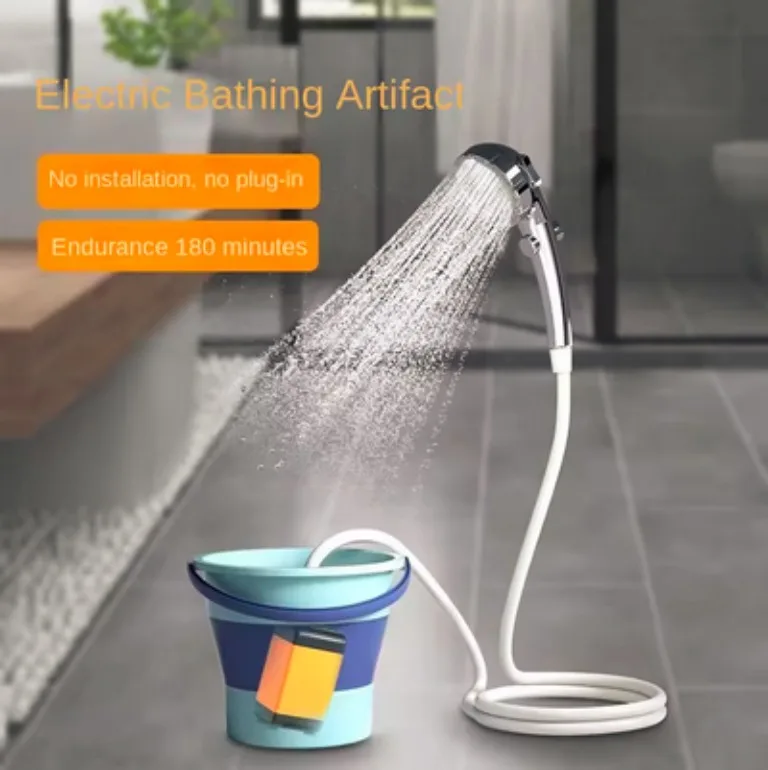 Portable Camping Shower with Pump – 4800mAh Rechargeable