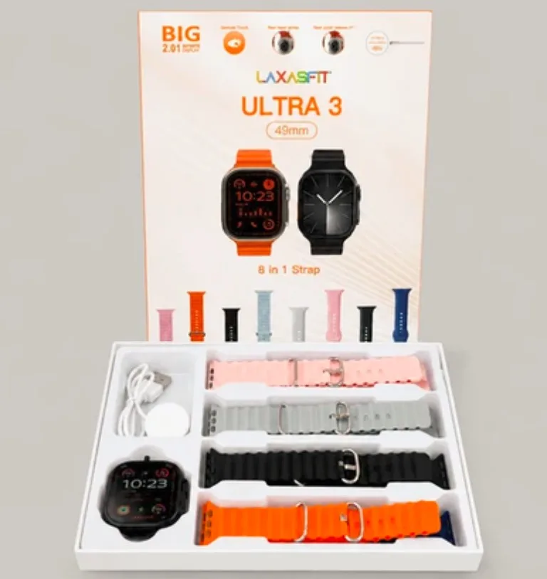 Laxasfit Ultra 3 Smart Watch 49mm - 8 in 1 Edition