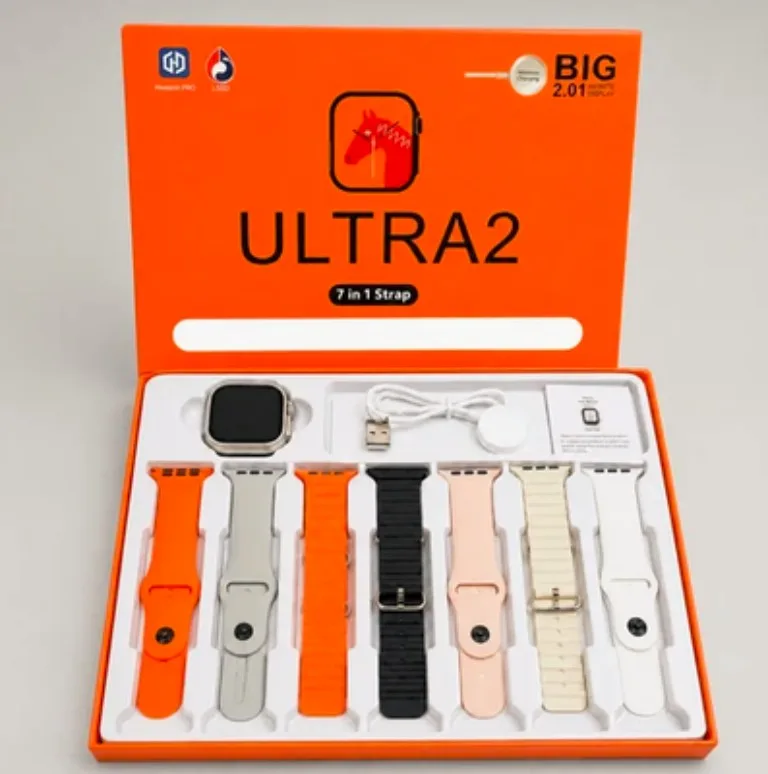 Ultra 2 Smart Watch - 7 in 1 Strap Edition