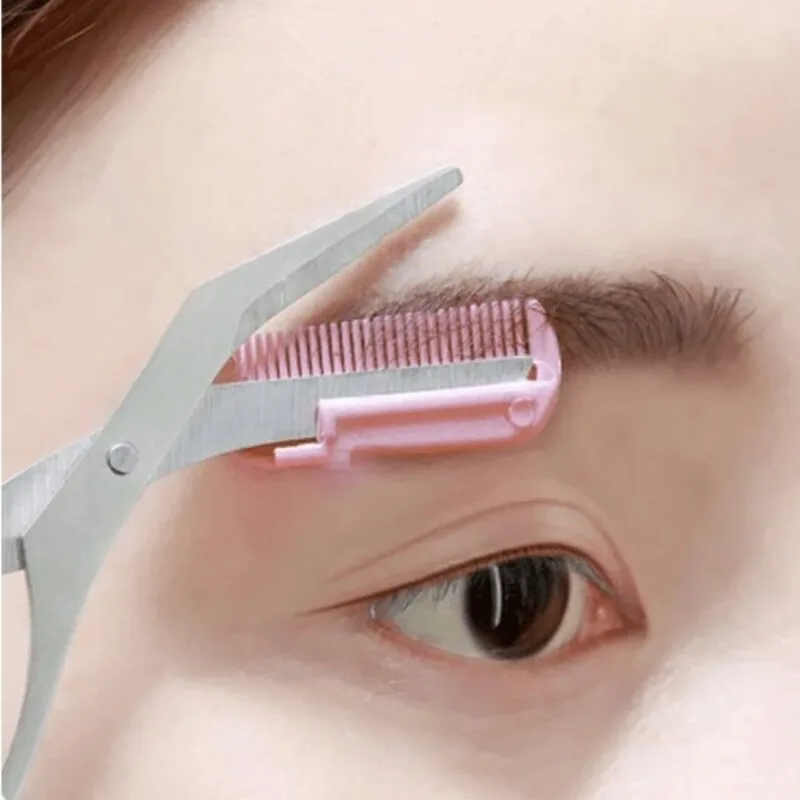 Eyebrow Trimmer Scissor with Comb